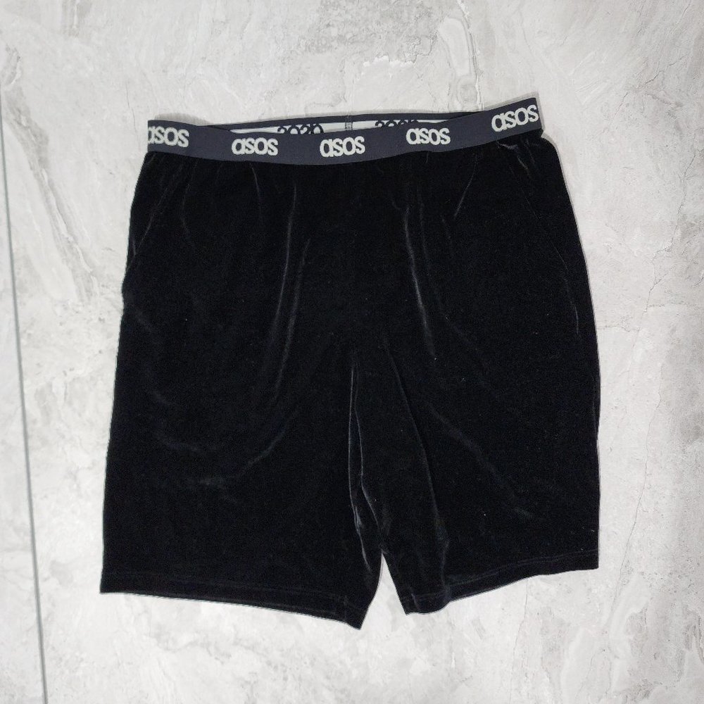 ASOS Suede Lounge Bottoms Men's Black Size Medium New
